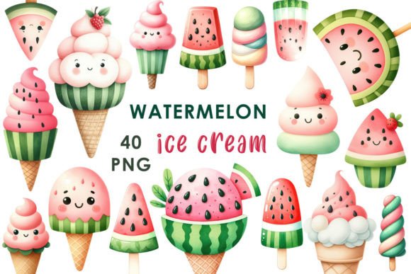 Download Watermelon Ice Cream Clipart Collection - Premium Resources