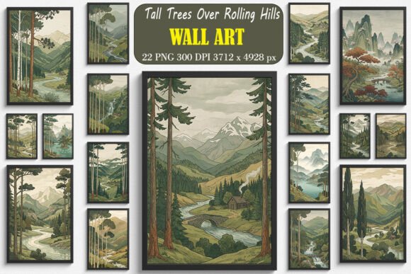 Download Tall Trees over Rolling Hills Wall Arts - Rolling hills Collection
