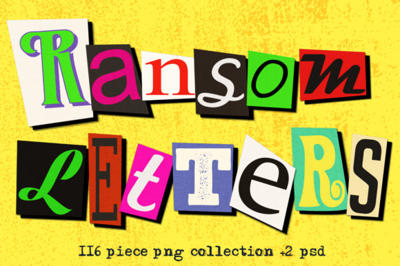 Download Ransom Letter Cutout Alphabet Set - Premium Bundle