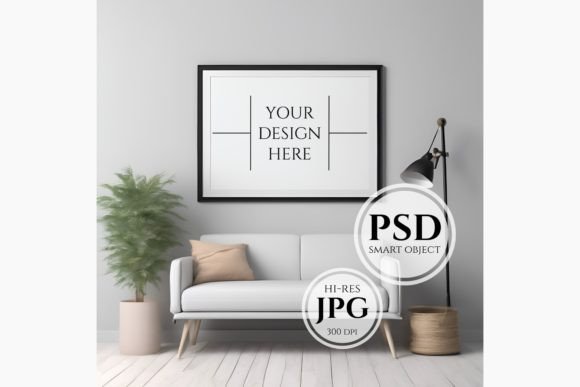 Download Landscape Frame Mockup, Wall Art Mockup - Premium Bundle
