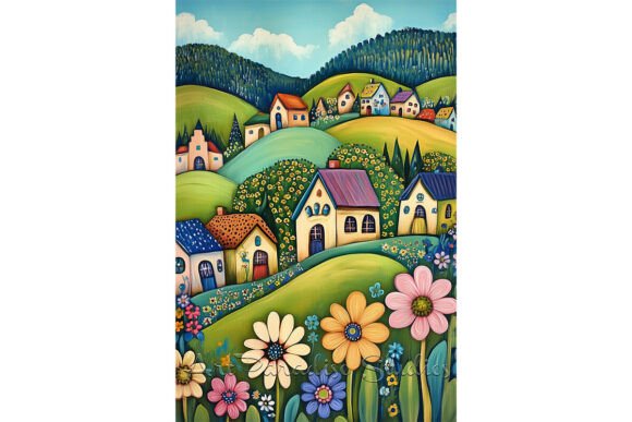 Download Rolling Hills and Wildflowers Art - Rolling hills Collection